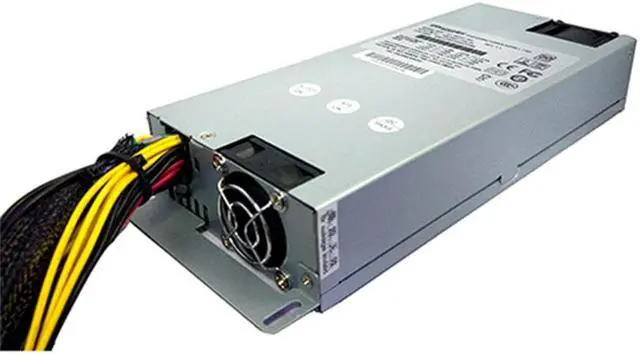 Alt view image 2 of 6 - rack-mounted rated 600W 1U power supply industrial server IPC power JCI-6011P-1M1 2 fans with the switch and active PFC