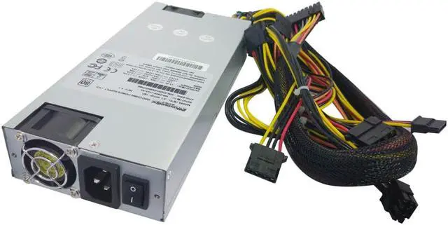 Alt view image 3 of 6 - rack-mounted rated 600W 1U power supply industrial server IPC power JCI-6011P-1M1 2 fans with the switch and active PFC