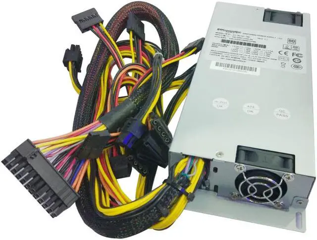 Alt view image 4 of 6 - rack-mounted rated 600W 1U power supply industrial server IPC power JCI-6011P-1M1 2 fans with the switch and active PFC