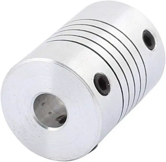 Alt view image 3 of 4 - 6mm to 8mm Shaft Coupling 25mm Length 18mm Diameter Stepper Motor Coupler Aluminum Alloy Joint Connector for 3D Printer CNC Mach