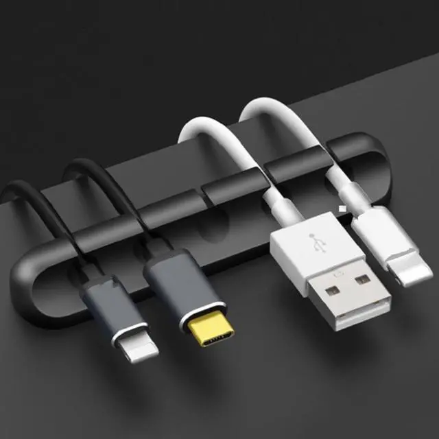 Alt view image 4 of 4 - Cable Management Clip, Silicone Self-Adhesive Power Cord for Desktop USB Charging Cable, Mouse Cable, PC Office and Home