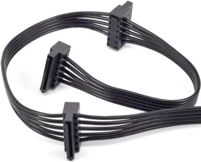 Alt view image 3 of 4 - PCIe 6Pin Male to 3 SATA Power Supply Cable for Seasonic Focus Plus Platinum FOCUS+ Series 850PX 750PX 650PX 550PX PSU