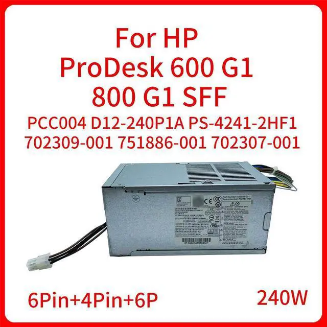 Main image of 240W Power Supply PCC004 D12-240P1A PS-4241-2HF1 PCC002 702309-001 751886-001 702307-001 Para HP ProDesk 600 G1 800 G1 SFF