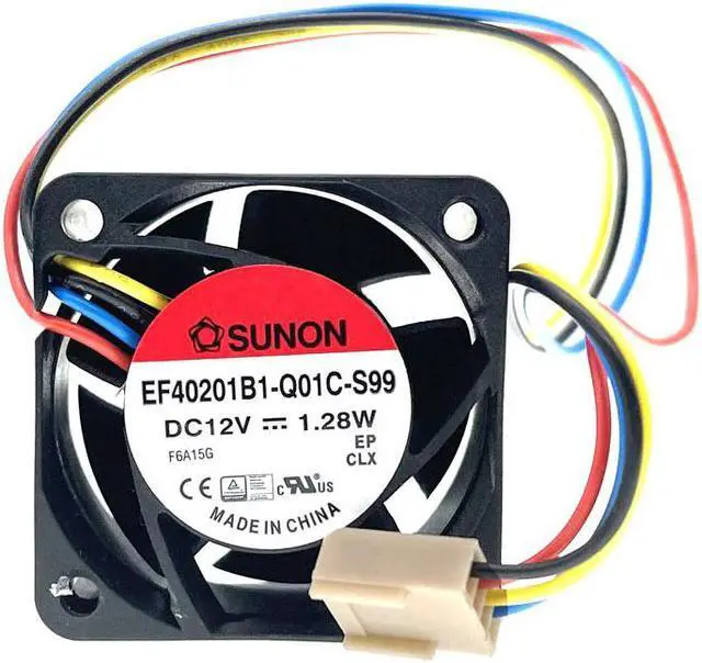 Alt view image 2 of 2 - 2pcs Mute 40mm 4cm 12V PWM Computer Case Cooling Fan,EF40201B1-Q01C-S99 for Sunon 40X40X20mm 1.28W 4Pin Quiet Silent Cooler