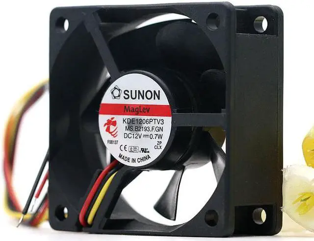 Alt view image 2 of 6 - 60mm Mute Quiet Cooling Fan 6cm KDE1206PTV3 12V 0.7W 6025 60X60X25mm Magnetic Bearing Cooler