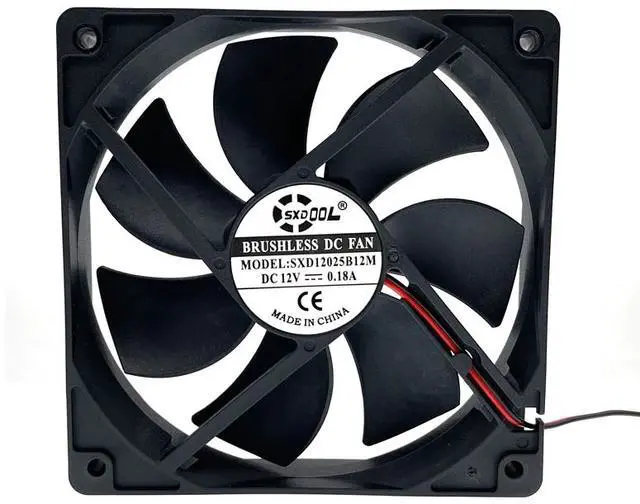 Alt view image 2 of 2 - 120mm 12cm Mute Computer PC Cooling Fan with Molex 4D plug,120X120X25mm 1700RPM 12V Ball Bearing Fan,Quiet Chassis Cooler