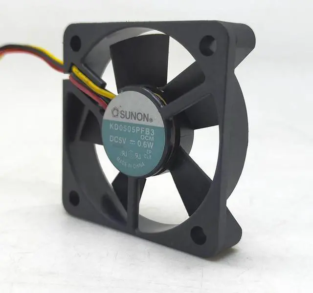 Alt view image 2 of 4 - KD0505PFB3 For SUNON 5010 5V 3-Wire  Inverter/Server Cooling Fan 5cm