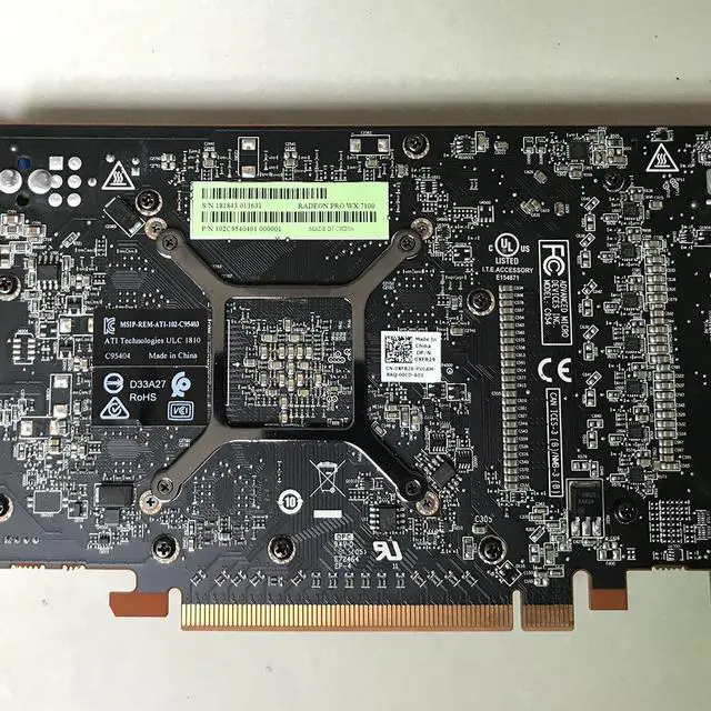 Alt view image 2 of 4 - Radeon pro wx 7100 8gb gddr5 pci-e placa gráfica da estação de trabalho 100% para amd cartão de computação profissional