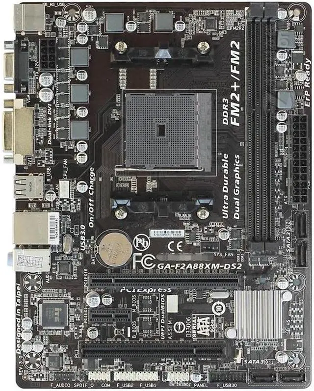 Alt view image 2 of 2 - F2A88XM-DS2 for GIGABYTE FM2/FM2+ DDR3 Desktop Motherboard