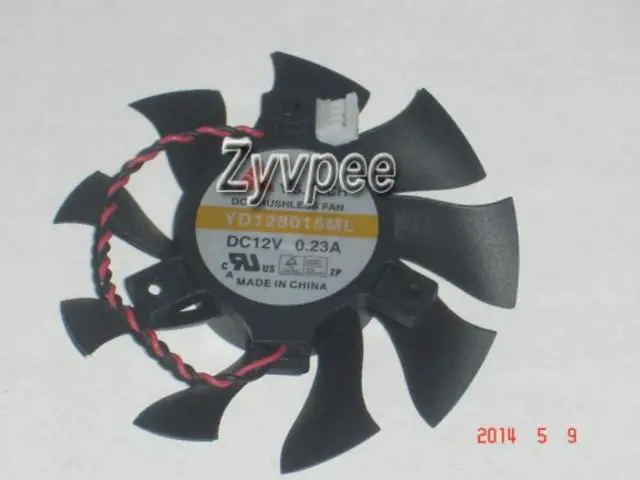 Alt view image 2 of 2 - YD128015ML/-R 12V 0.23A/0.18A  2Wires/3Wires   For ASUS ESH4770 Video Fan Cooling Fan