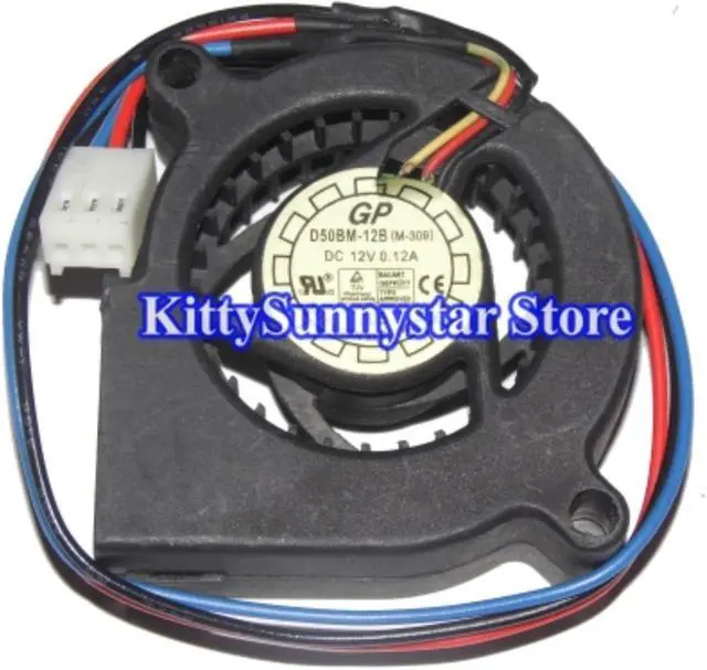 Alt view image 3 of 4 - 50x50x20MM  D50BM-12B (M-309) 12V 0.12A 3Wires  5CM DC Blower Fan