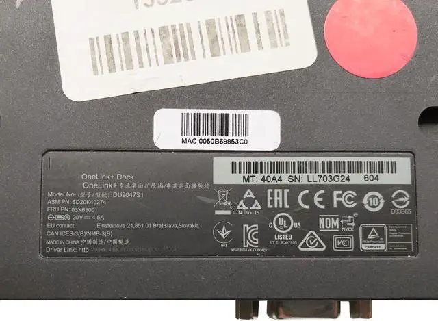 Alt view image 3 of 3 - Lsc 90% novo para lenovo thinkpad onelink mais doca du9047s1 fru 03x6300 sd20k40274 sem adaptador de energia