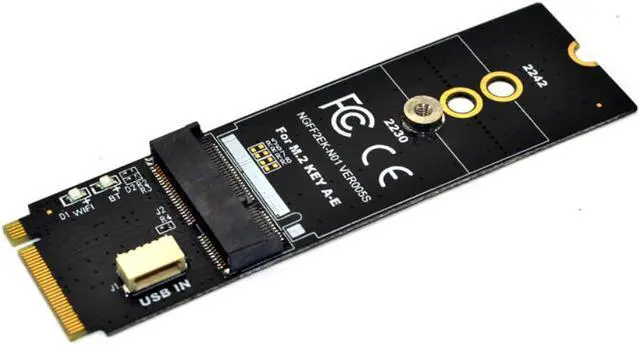 Alt view image 5 of 6 - M.2 Wifi Adapter M.2 M Key to A+E Key Slot Wifi Bluetooth Network Card NGFF NVMe PCI express SSD Port to E key Slot Wifi Adapter