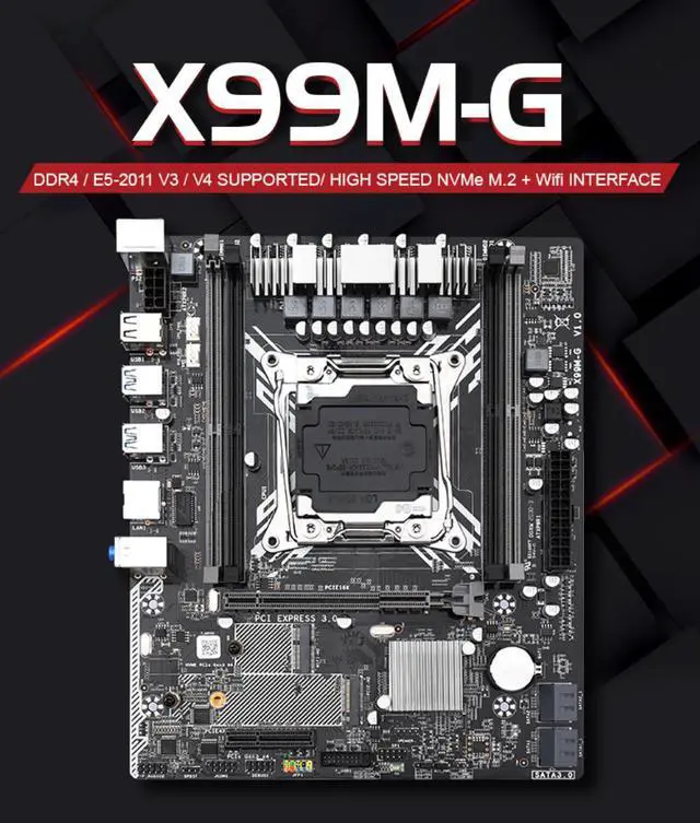 Alt view image 2 of 3 - X99 motherboard combo with Xeon E5 2678 V3 LGA2011-3 CPU 2pcs X 8GB = 16GB DDR4 memory   NVME 256GB  WIFI card