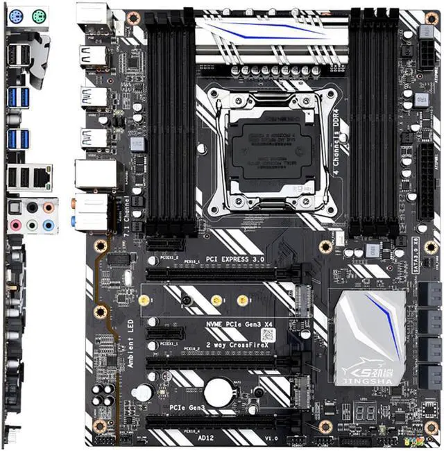Alt view image 3 of 3 - X99 D8 motherboard  with Xeon E5 2678 V3 LGA2011-3 CPU 2pcs X 8GB = 16GB DDR4 RAM GTX960 4GB GPU NVME 256GB M.2 WIFI card Cooler