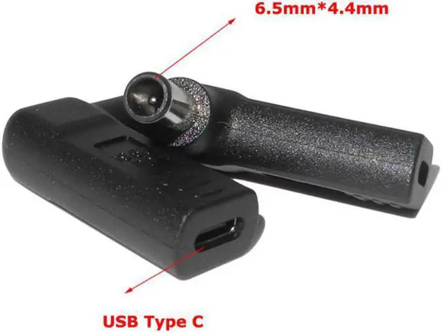 Alt view image 2 of 3 - USB Type-C Converter Laptop Dc Power Supply Adapter  6.5*4.4mm Laptop Adapter Charger Fit for Sony Vaio Fit for Lg