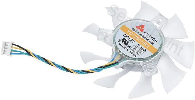 Main image of For Y.S.TECH YD128015EL YD128015HL  0.46A  DC12V  4-Wires Graphics Card Cooling Fan For GTS250 HD4870