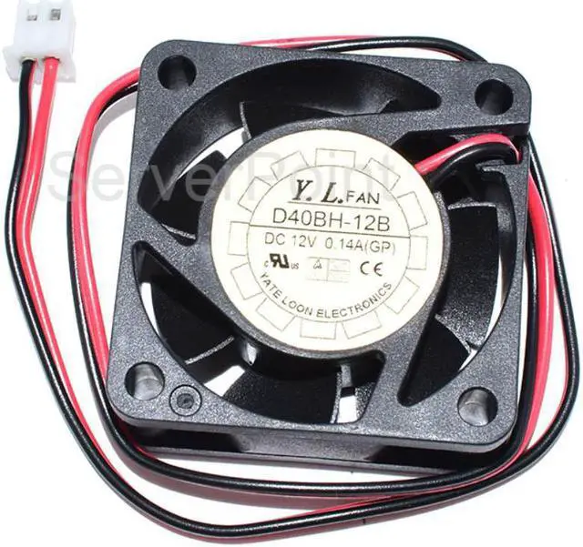 Main image of For Y.L.FAN D40BH-12B DC 12V 0.14A 40x40x15mm Two Lines Cooling Fan