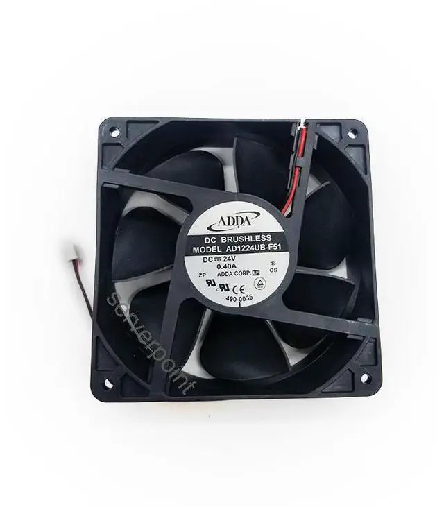 Alt view image 3 of 4 - Genuine for  AD1224UB-F51 12038 24V 0.40A double ball cooling fan