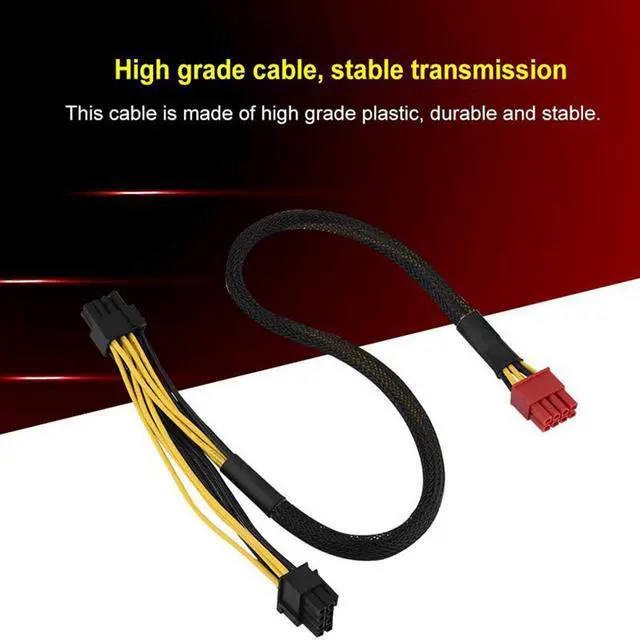 Alt view image 2 of 4 - 8-Pin to Dual 8-Pin PCI-E Cable, 50cm 8-Pin to Dual 8-Pin Power Cable PCI Express Graphics Card for Antec