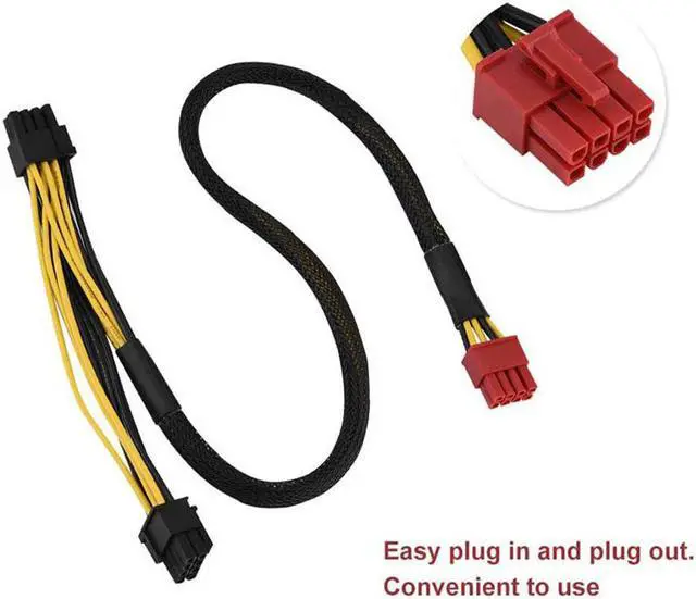 Alt view image 4 of 4 - 8-Pin to Dual 8-Pin PCI-E Cable, 50cm 8-Pin to Dual 8-Pin Power Cable PCI Express Graphics Card for Antec