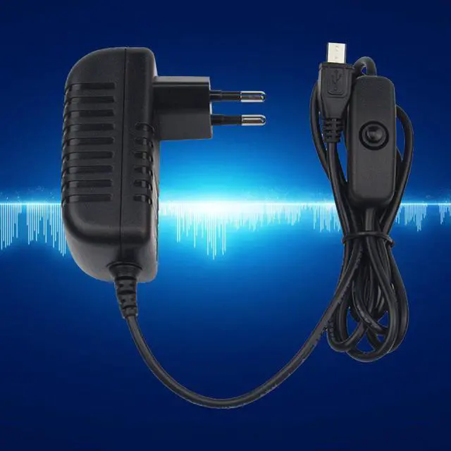 Alt view image 2 of 6 - 5V 3A Power Supply Charger AC Adapter Micro USB Cable with Power On/Off Switch For Raspberry Pi 3 pi pro Model B B+ Plus