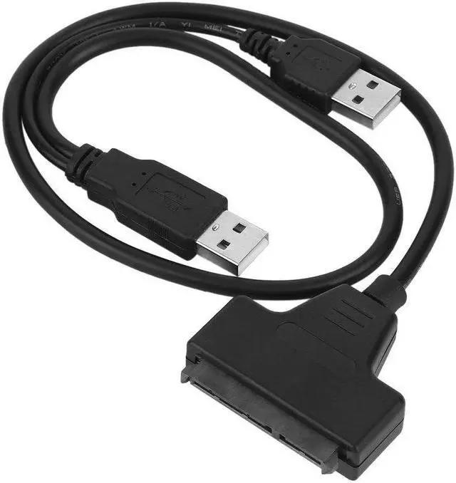 Main image of USB 2.0 Male To SATA 7+15P 22 Pin Cable Adapter For 2.5 INCH SSD/Hard Disk Drive Transfer Rates up to 480Mbps