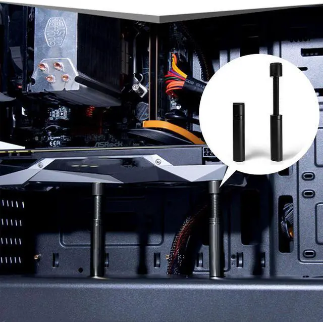 Alt view image 2 of 6 - Retractable Aluminum Alloy Graphics Card Bracket With Magnetic Base Video Card Support Frame GPU Holder For Desktop