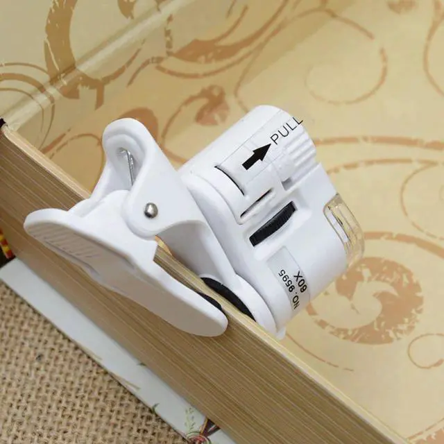 Alt view image 3 of 6 - Magnifier 60X Mobile Phone Microscope Magnifier With LED Phone Universal Mobile Magnifying Glass Macro Lens Zoom Camera Clip