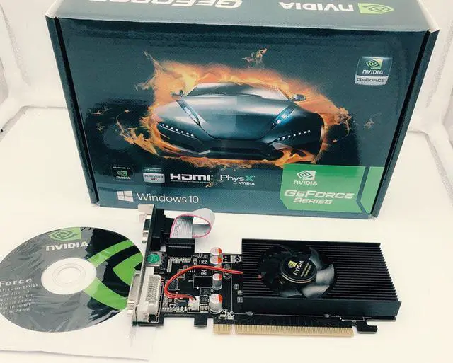 Alt view image 3 of 6 - GeForce GT210 1GB 64bit DDR2 HDMI--compatible VGA/DVI Video Card Large and Small Chassis Computer Game Graphics