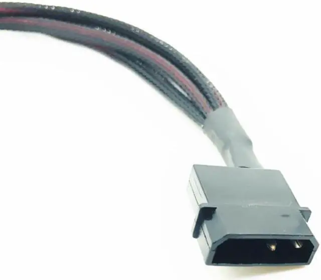 Alt view image 5 of 5 - Fan Splitter 1 To 4 Way Y-Splitter Sleeved 4-Pin Molex Male To 4x 3-Pin/4-Pin PWM Male Connector Fan Extension Adapter Cable Hub