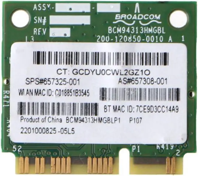 Alt view image 3 of 4 - For Broadcom BCM94313HMGB BCM20702 Wifi +4.0 Bluetooth Half Mini PCI-E Wireless Card Adapter for-HP Laptop Computer