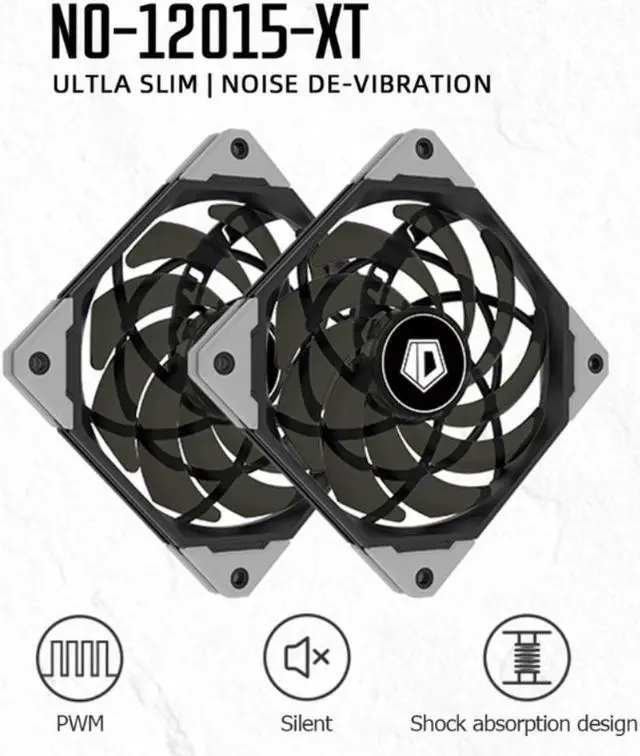 Alt view image 2 of 4 - 12015XT 120mm PWM PC Case Fan Ultra Slim Quiet Computer CPU Water Cooler Fan