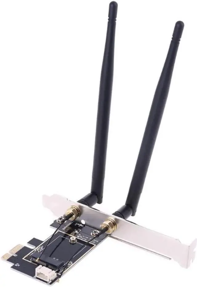 Alt view image 2 of 4 - Wireless Card to pci E-1X to NGFF-Ekey PCIE Laptop Pc WIFI WLAN Card Adapter Dual Antenna Adapter Board