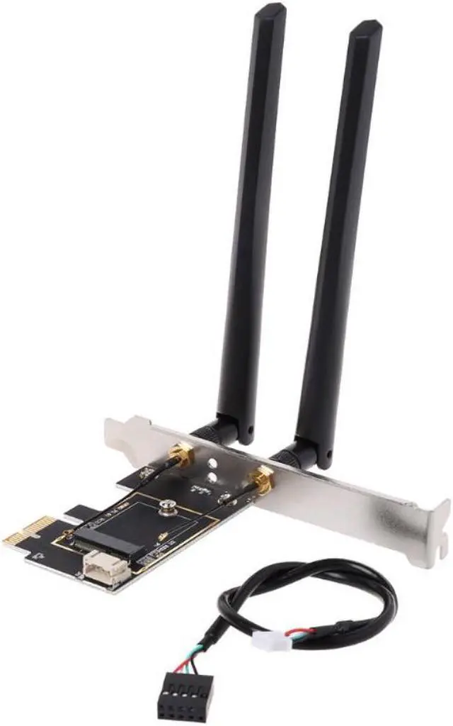 Alt view image 2 of 4 - M.2 to PCI-E Converter Desktop Wireless WiFi Bluetooth Network Card Adapter Board