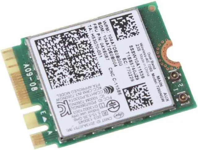 Alt view image 3 of 4 - For In-tel 7260NGW 7260AC 2.4/5G BT4.0 FRU 04X6007 04W3806 WiFi Card for Thinkpad X250 x240 x240s x230s t440 w540 t540