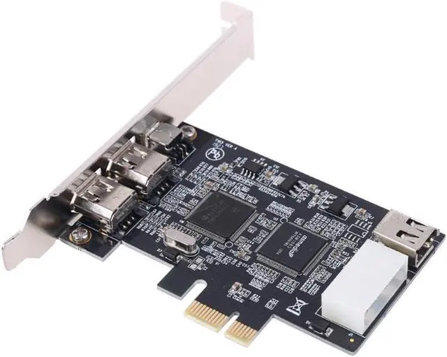 Alt view image 6 of 7 - D7YC PCIe 3 Ports Firewire Cable Expansion Card PCI Express 1394B & 1394A TI XIO2213B Chipset Adapter