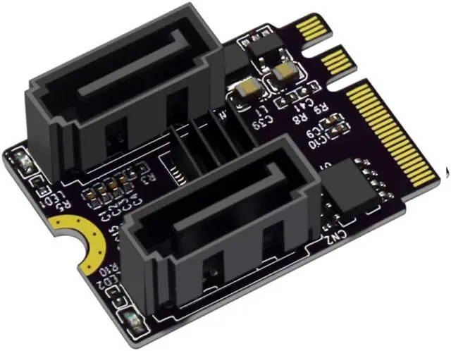 Alt view image 6 of 7 - Driver SATA Card M.2 A Key + E Key to 2Ports SATA 3 Adapter Card Meet User Data Space Requirements