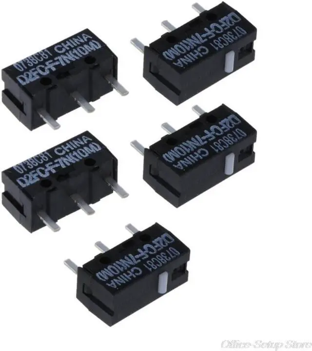 Alt view image 4 of 6 - 5Pcs Omron Mouse Micro Switch D2FC-F-7N (10M) for Logitech Microsoft Button M17 21 Drop