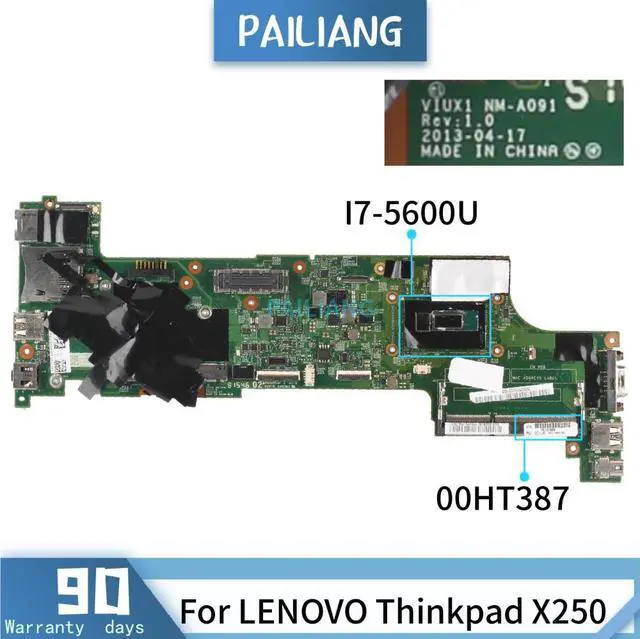 Laptop motherboard For LENOVO Thinkpad X250 Core I7-5600U