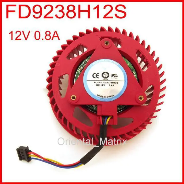 Main image of NTK FD9238H12S 12V 0.8A 75mm Fan For ATI HD5870 HD5970 Graphics Card Turbo Cooler Cooling Fan 4Pin