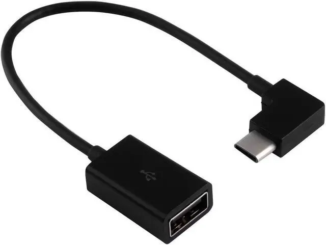 Alt view image 4 of 5 - Right Angled 90 Degree USB-C Type-C to USB 2.0 Female OTG Cable for Samsung Galaxy S8 S8+ Plus Cell Phone 0.1M