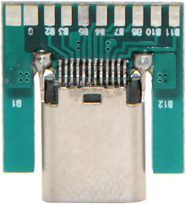 Alt view image 4 of 5 - USB 3.1 Type C Female Socket Connector Plug SMT Type With PC Board DIY 24pin