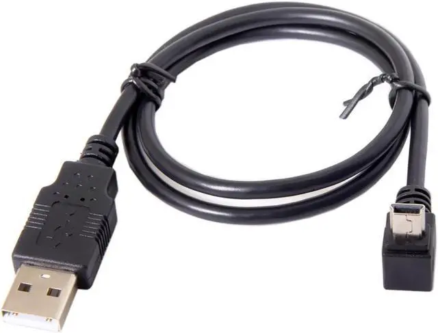 Alt view image 5 of 5 - USB 2.0 A Type Male to 90 Degree Up Angled USB Mini B 5pin Male Cable 50cm