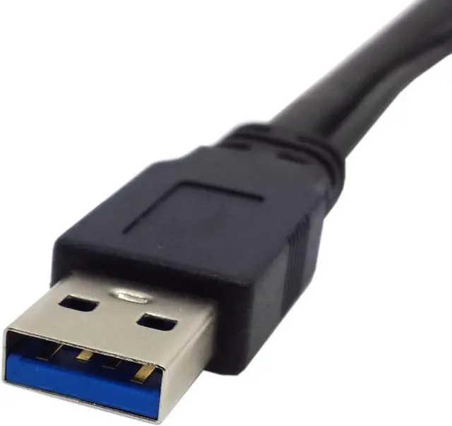 Alt view image 5 of 5 - Two USB 3.0 A Male with USB Power to Micro USB 3.0 Y Cable for Mobile Hard Disk U3-029-0.5M