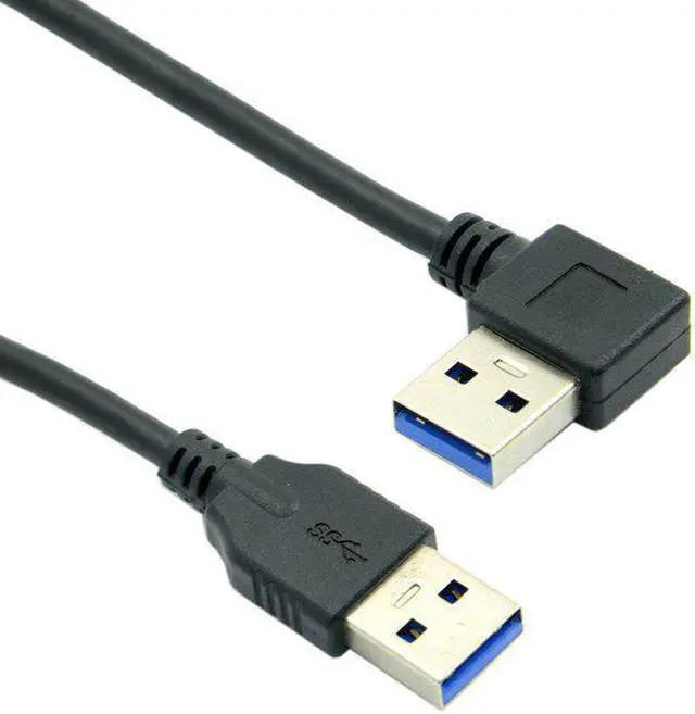 Alt view image 4 of 5 - USB 3.0 A Type Male 90 Degree Right Angled to Straight A Type Male Data Cable Cord for Mobile Hard Disk Drive & SSD 40cm