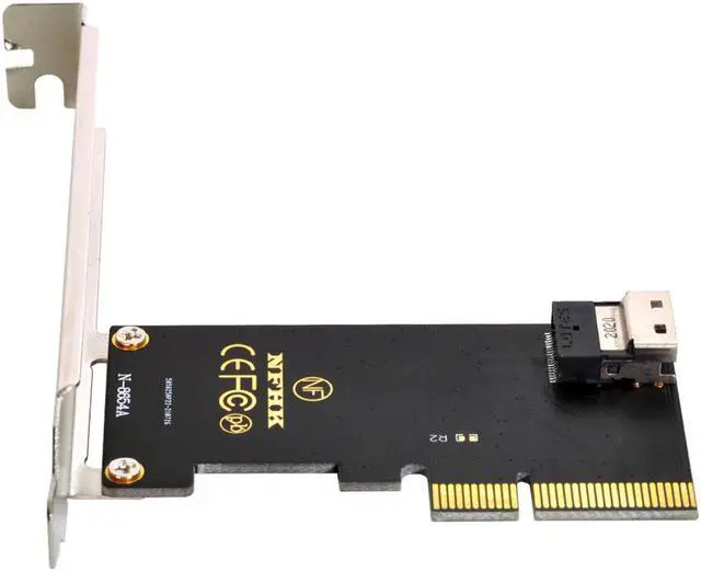 Alt view image 2 of 3 - PCI-E Express 3.0 4X to SFF-8639 U.2 U2 Kit to SFF-8654 Slimline SAS NVME PCIe SSD Adapter for Mainboard