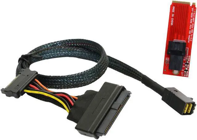 Alt view image 3 of 3 - U.2 U2 Kit SFF-8639 NVME PCIe SSD Adapter & Cable for Mainboard Intel SSD 750 p3600 p3700 M.2 SFF-8643