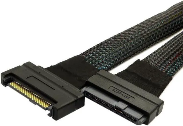 Alt view image 4 of 5 - U.2 U2 SFF-8639 NVME PCIe SSD Cable Male to Female Extension 68pin 50cm