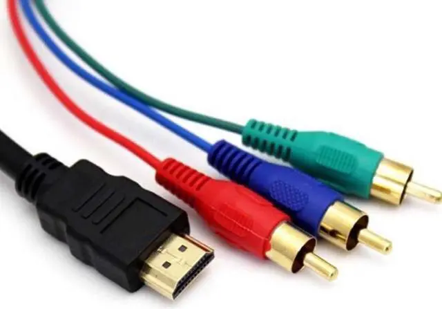 Alt view image 3 of 3 - HDMI-compatible Male To 3 RCA Video Audio AV Adapter Cable 3RCA Stereo Converter Component for TV Set-Box DV DVD PC